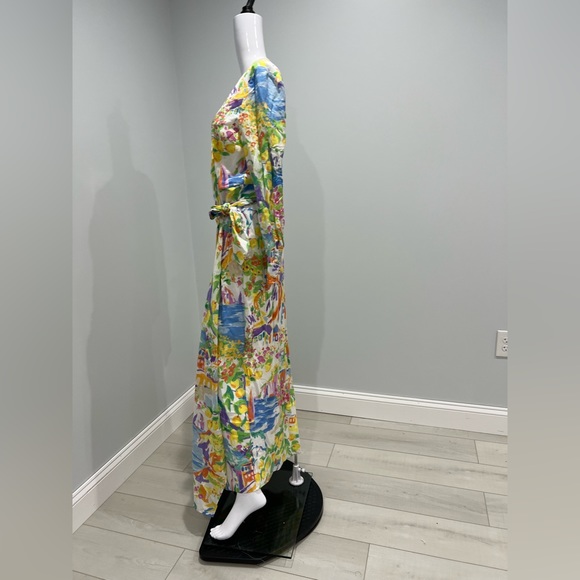 $2790 RALPH LAUREN COLLECTION
Collinson Printed Linen Voile Wrap Gown size8 - Picture 8 of 10